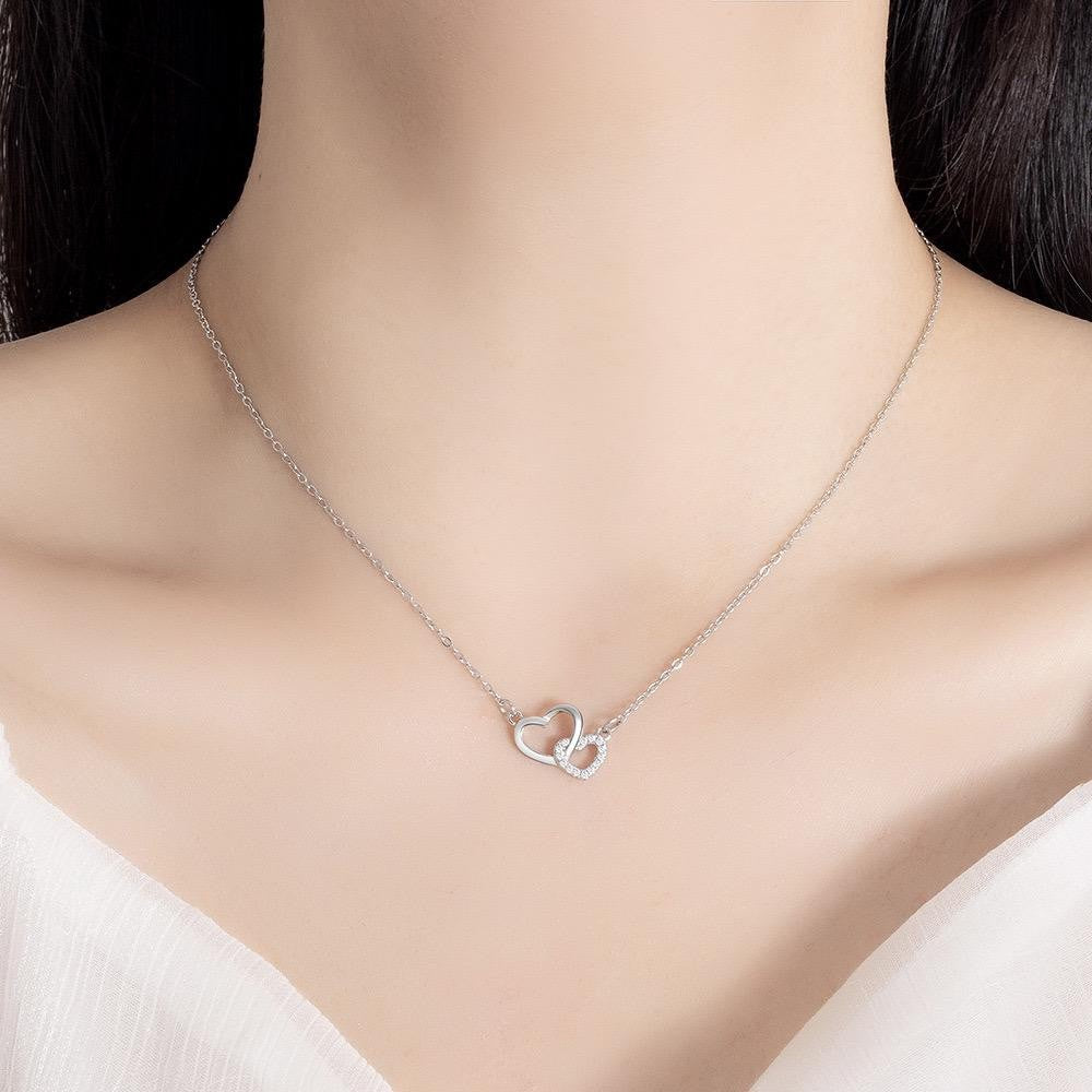 925 Sterling Silver Heart Linked Pendant