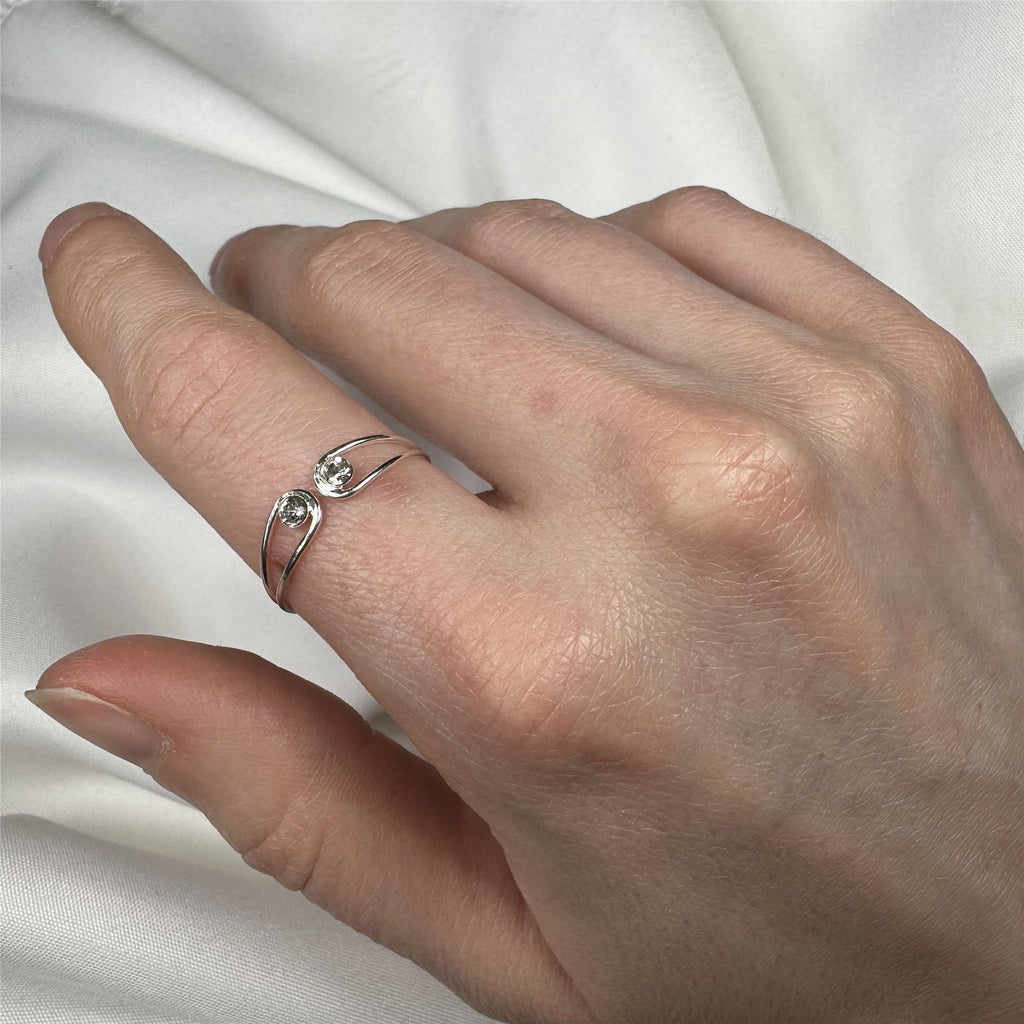 925 Sterling Silver Twine Wire Adjustable Ring