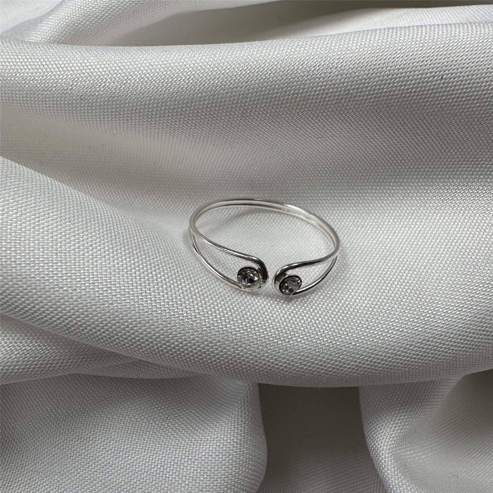 925 Sterling Silver Twine Wire Adjustable Ring