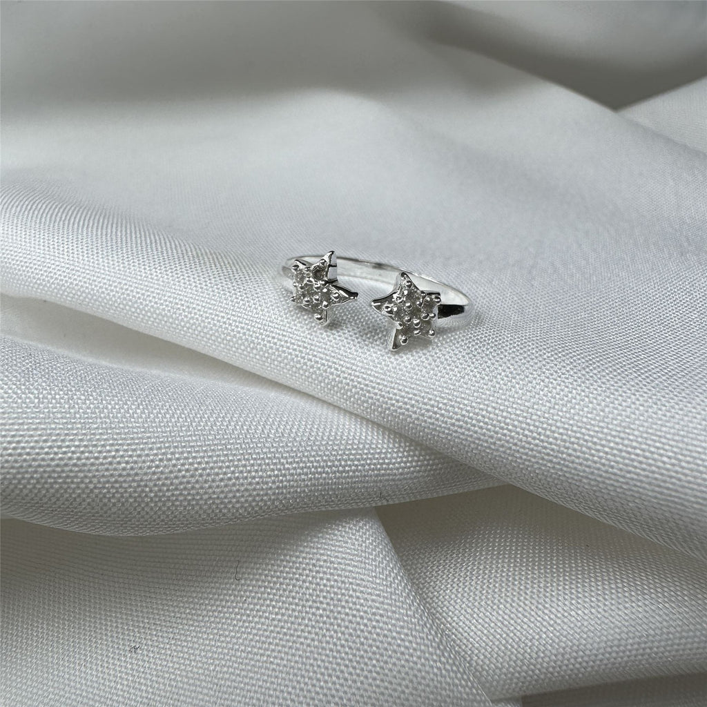 Sterling Silver Starfish Adjustable ring