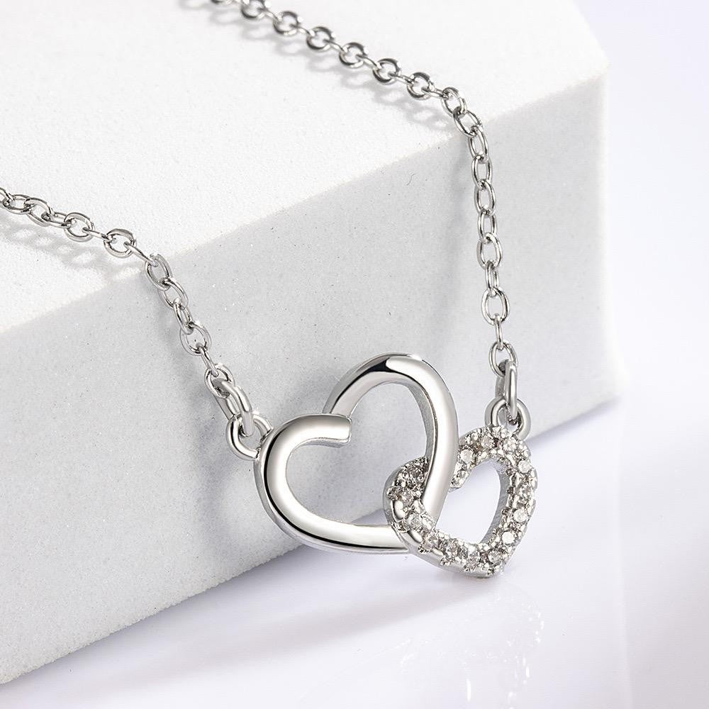 925 Sterling Silver Heart Linked Pendant