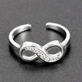 925 Sterling Silver Infinity Adjustable Ring