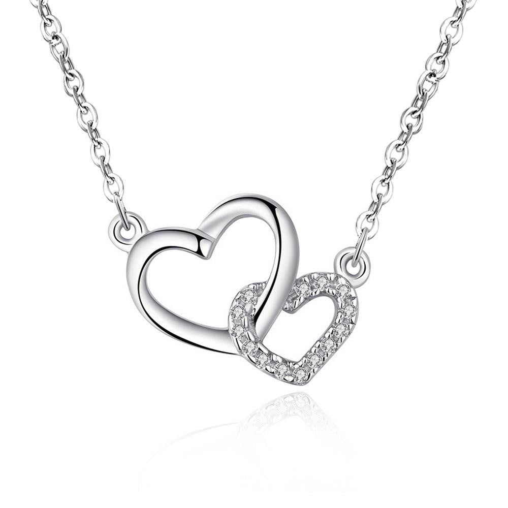 925 Sterling Silver Heart Linked Pendant